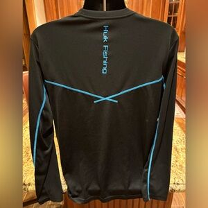 Huk Men's Black and Blue Long Sleeve‎ Shirt